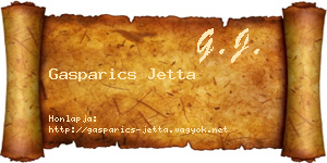 Gasparics Jetta névjegykártya